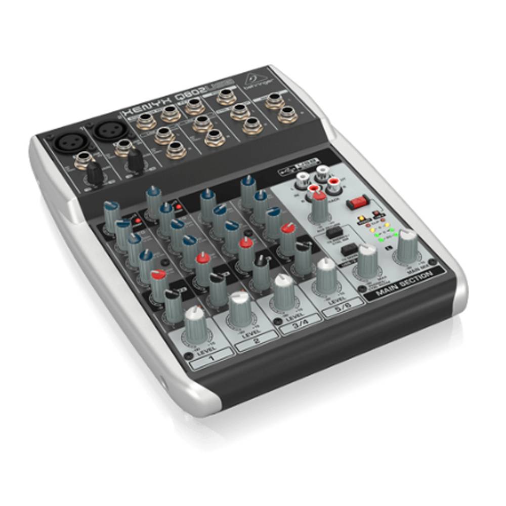 Behringer Q802USB Premium 8Input 2Bus Mixer with XENYX Mic Preamps